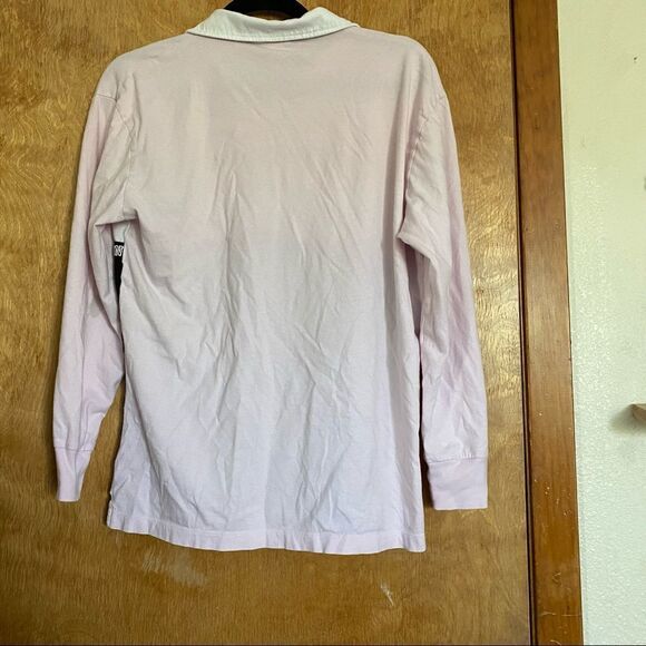 🍄 PINK Victoria’s Secret Collared Rugby Top - Picture 4 of 6